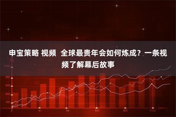 申宝策略 视频  全球最贵年会如何炼成？一条视频了解幕后故事